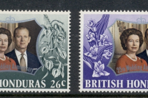 British-Honduras-1972-QEII-Silver-Wedding-Anniversary-MUH