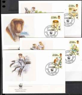 Brunei-1991-WWF Proboscis Monkey