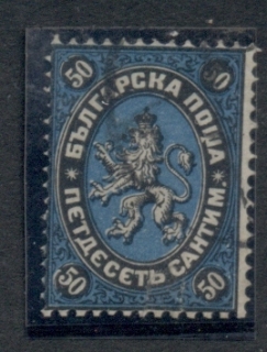 Bulgaria-1879-Lion-of-Bulgaria-50c-Black-Blue-FU