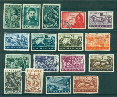 Bulgaria-1940-42-Asst-oddments-17-MH-FU-lot31238