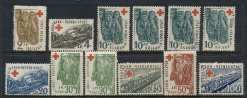 Bulgaria-1947-Red-Cross-MUH-FU