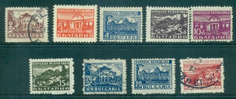 Bulgaria-1948-Views-MH-FU-lot31259