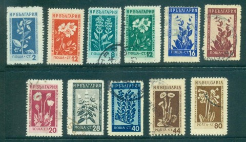 Bulgaria-1953-Flowers-Asst-11-MNG-FU-lot31273