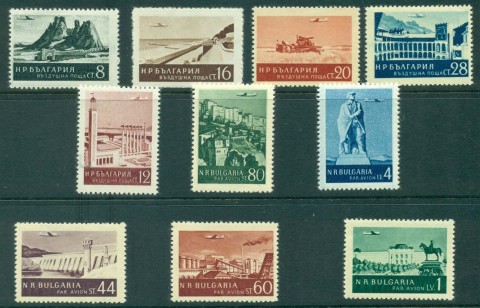 Bulgaria-1954-Air-Mail-Views-MUH-MLH-lot31357