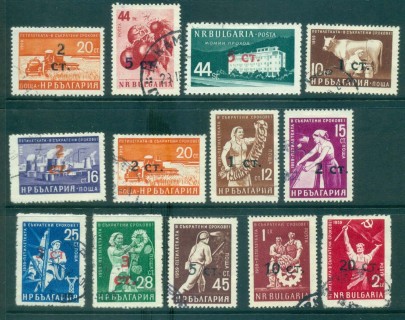 Bulgaria-1962-Asst-Surcharges-FU-CTO-lot30308