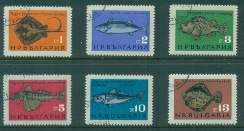 Bulgaria-1965-Marne-Life-Fish-CTO