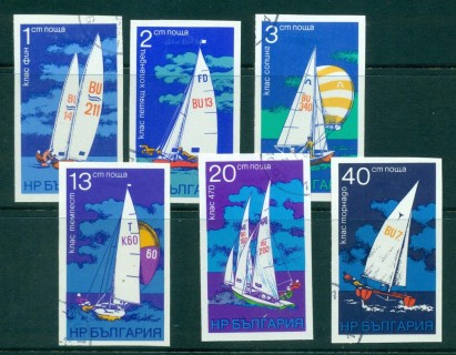 Bulgaria-1973-Sailboats-IMPERF-CTO-lot31340