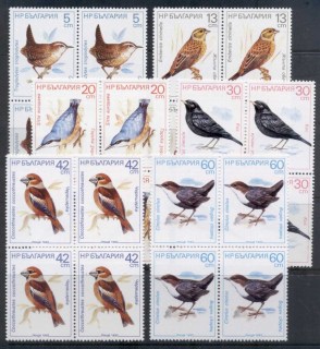 Bulgaria-1987-Birds-Blk4-MUH