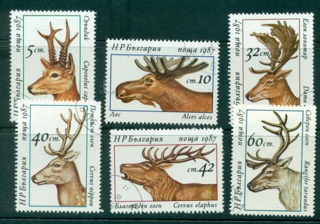 Bulgaria-1987-Deer-CTO-lot31348