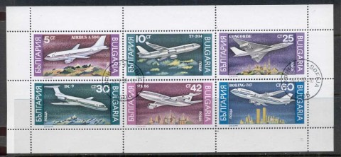 Bulgaria-1990-Airplanes-MS-CTO