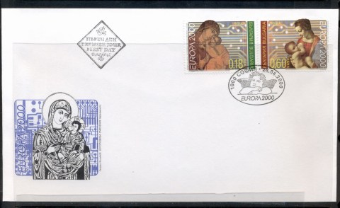 Bulgaria-2000-Europa-Madonna-Child-FDC