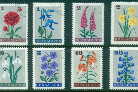 Bulgaria-1966-Flowers-CTO