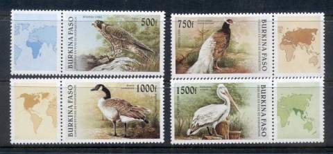 Burkina Faso 1996 Birds + labels