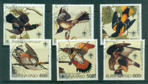 Burkina-Faso-1985-Audubon-Birds-CTO