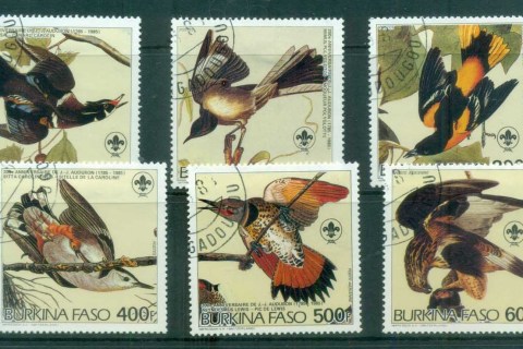 Burkina-Faso-1985-Audubon-Birds-CTO