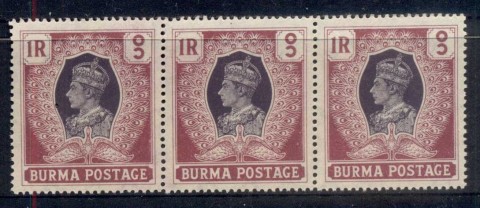 Burma-1938-KGVI-Peacock-1r-str3-MUH