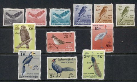 Burma-1964-Birds-MUH