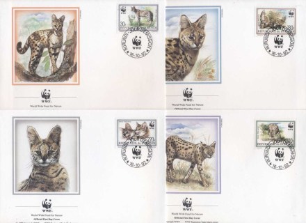 Burundi 1992 WWF Serval FDC