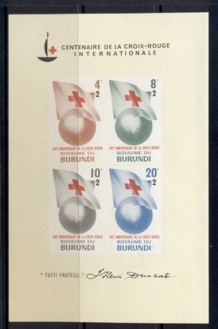 Burundi 1963 Red Cross Centenary MS