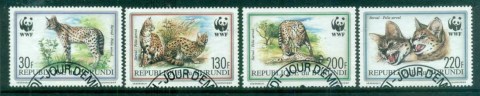 Burundi 1992 WWF Serval Wild Cat