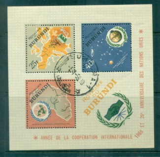 Burundi 1965 ICY International Cooperation Year MS