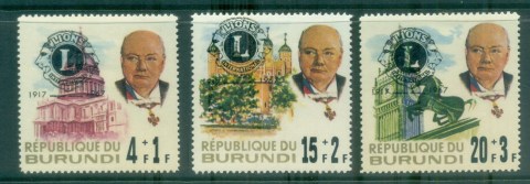 Burundi 1967 Winston Churchill Opt Lions Club Intl.