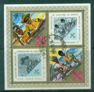 Burundi-1967 Boy Scouts 60th Anniv. MS