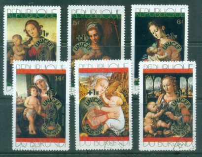 Burundi 1971 Xmas Paintings Opt UNICEF