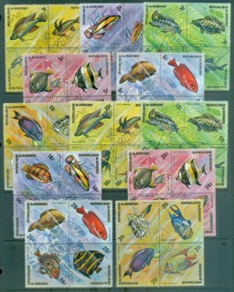 Burundi 1974 Tropical Fish, Marine & Freshwater