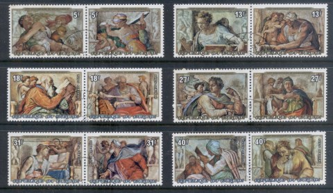 Burundi 1975 Michaelangelo Paintings from the Sistine Chapel prs