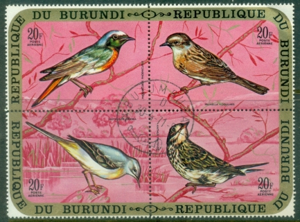 Burundi-Birds-20f-block4-CTO