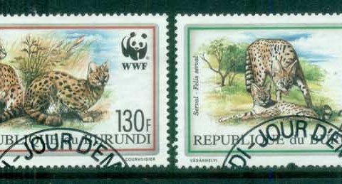 Burundi-1992 WWF Serval Wild Cat