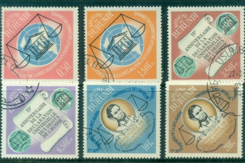 Burundi-1963 UNESCO declaration of Human Rights 15th Anniv.