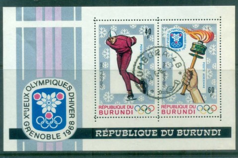 Burundi-1968 Winter Olympics Grenoble MS
