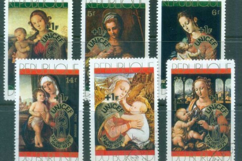 Burundi-1971 Xmas Paintings Opt UNICEF