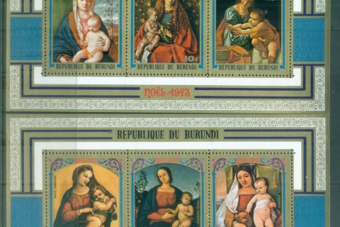Burundi-1973 Xmas Paintings 2xMS