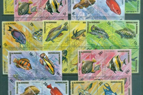 Burundi-1974 Tropical Fish, Marine & Freshwater