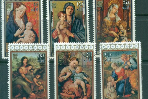 Burundi-1976 Xmas Paintings Surch