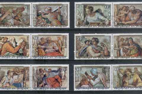 Burundi-1975 Michaelangelo Paintings from the Sistine Chapel prs