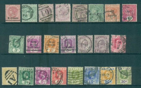 Ceylon-1880s-on-Assorted-Oddments-MH-FU-lot59504