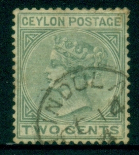 Ceylon-1883-99-QV-Portrait-2c-green-FU