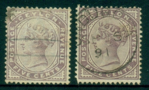 Ceylon-1886-QV-Portrait-5c-lilac-shades-FU