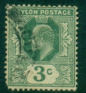 Ceylon-1904-10-KEVII-Portrait-3c-green-FU