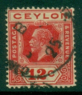 Ceylon-1921-33-KGV-Portrait-12c-scarlet-FU_1