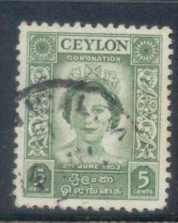 Ceylon-1953-QEII-Coronation-FU