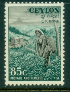 Ceylon-1954-Pictorial-85c-Tea-Picker-MLH