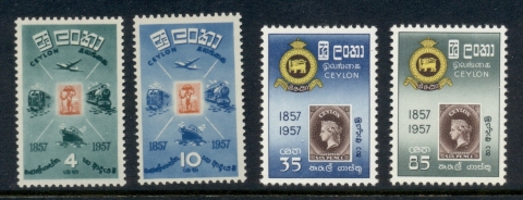 Ceylon-1957-Postage-Stamp-centenary-MUH