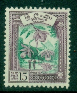 Ceylon-1958-59-15c-Vesak-Orchid-MLH