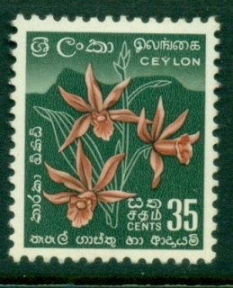 Ceylon-1958-59-35c-Flower-Orchid-MLH