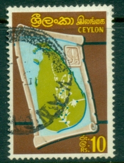 Ceylon-1964-69-Pictorial-10R-Map-FU